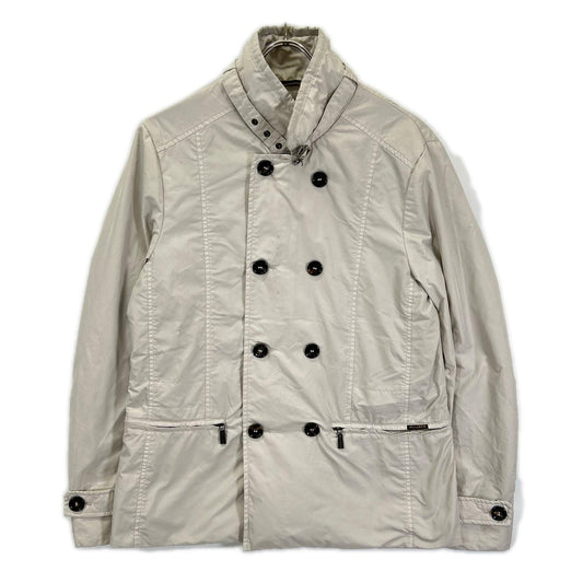 MOORER NABUCCO Ivory Nylon Stand Collar Jacket