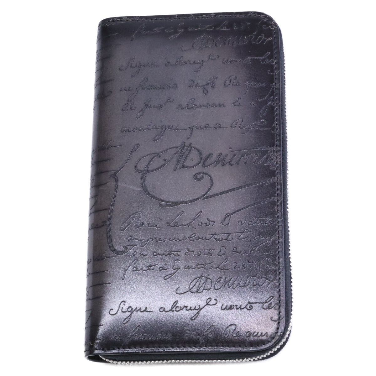 BERLUTI Venezia Calf Leather Itauba Long Wallet