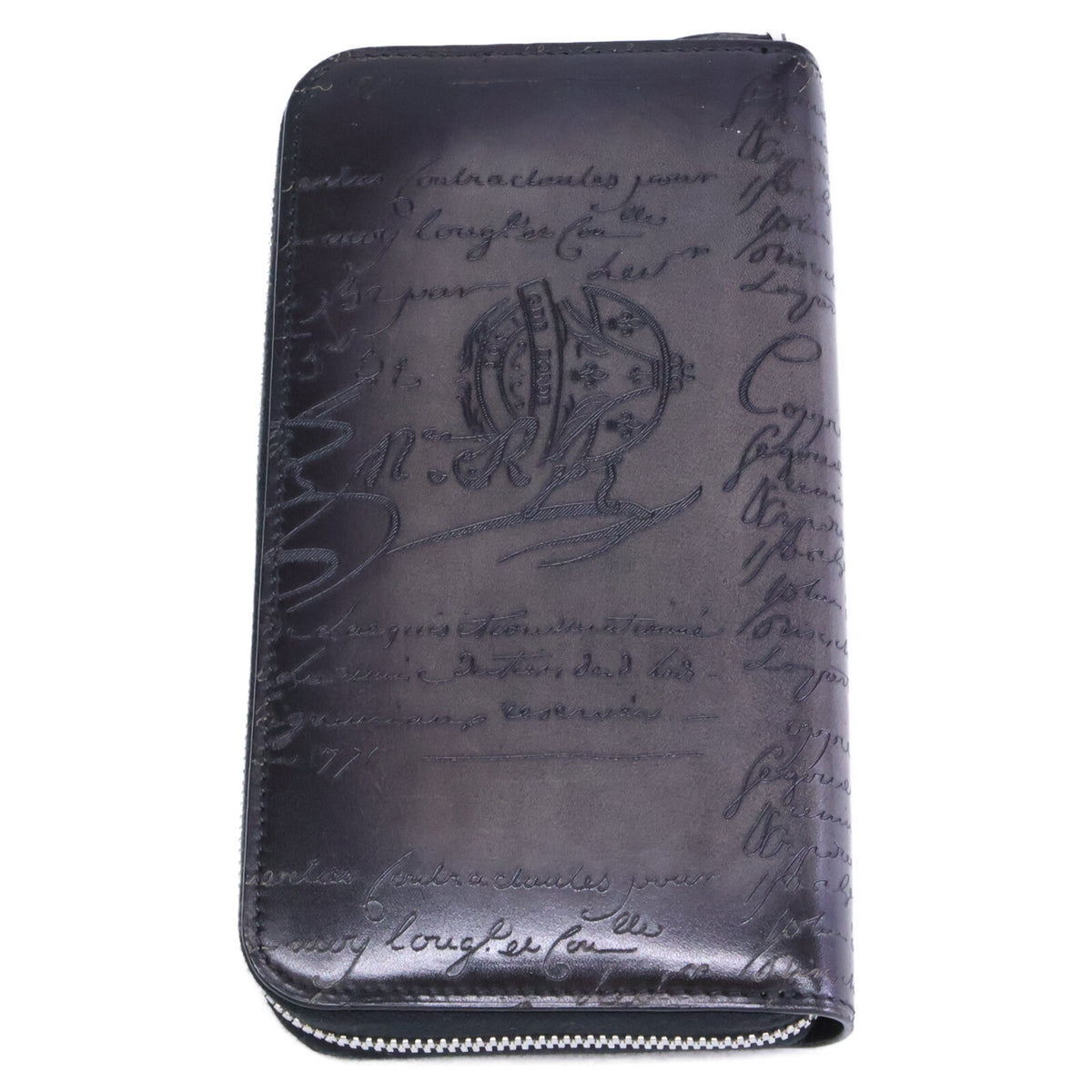 BERLUTI Venezia Calf Leather Itauba Long Wallet