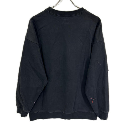EVISU Black Multi-Pockets Seagull Loose Sweatshirt Size M