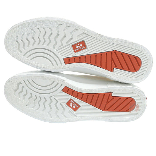 DSQUARED2 White/Red Low-Top Sneakers Size EU 42