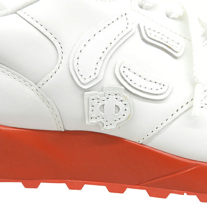 sangacio Nyūzu de Leather Sneakers White/Red Size US 8.5