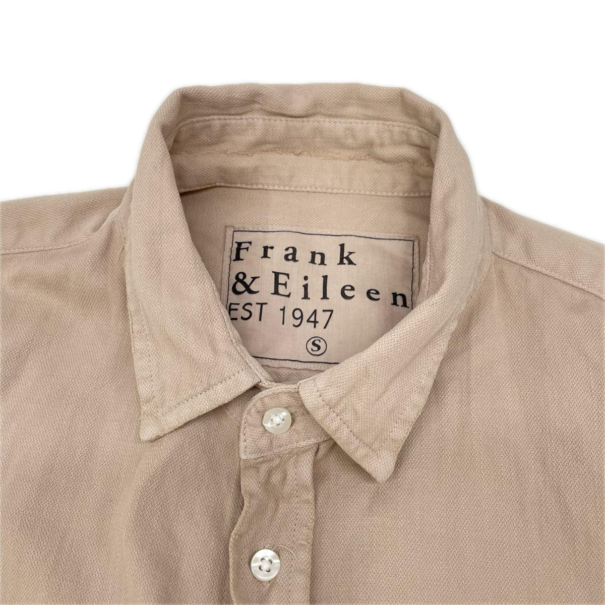 Frank&Eileen Luke Overdyed Denim Shirt Beige Size S