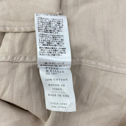 Frank&Eileen Luke Overdyed Denim Shirt Beige Size S