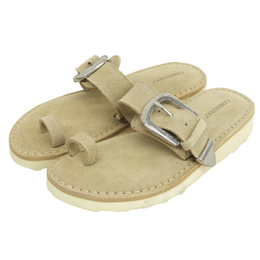 CAMINANDO Suede Concho Belt Sandals Beige Size 7