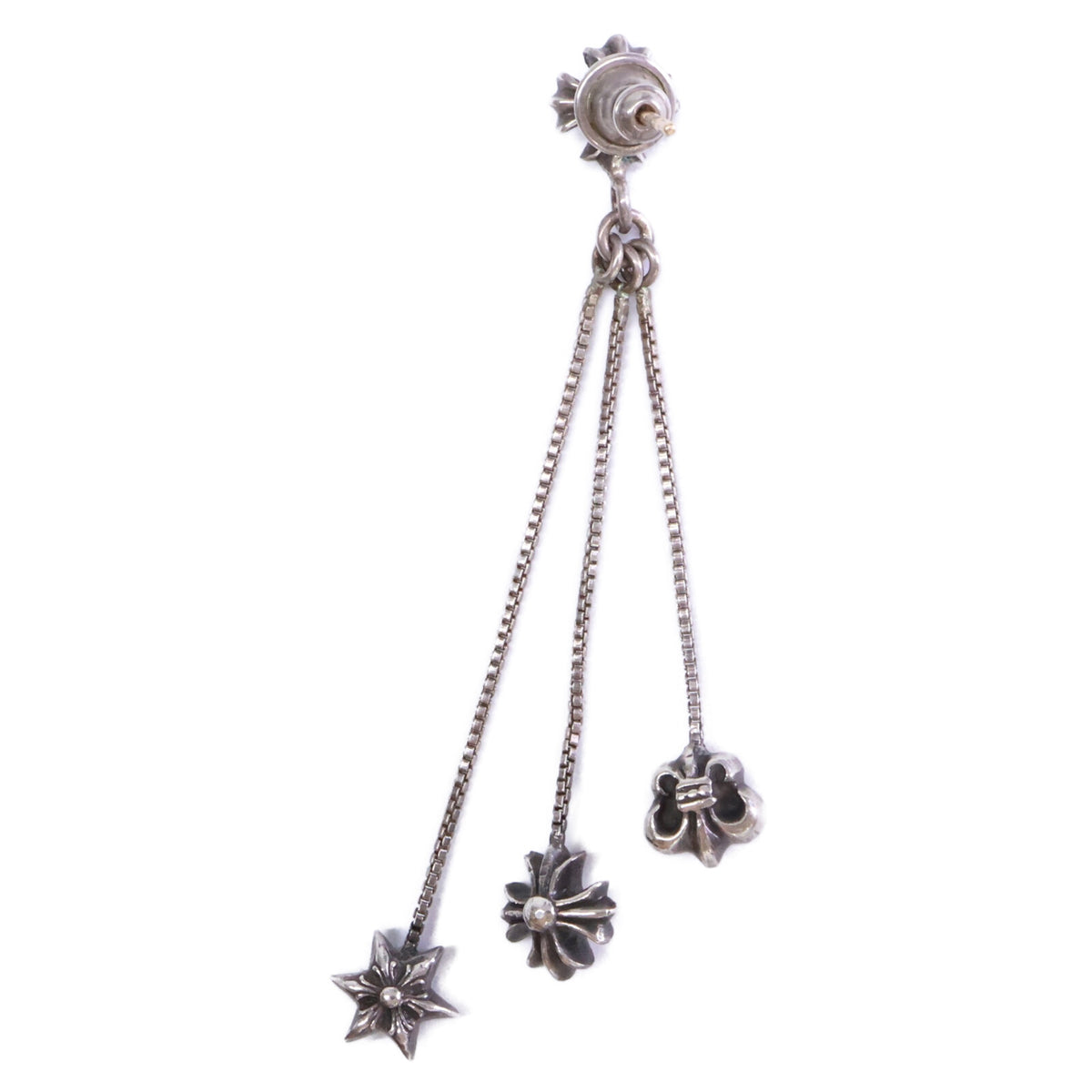 Chrome Hearts JOJO 925 x 14K Single Earring Silver