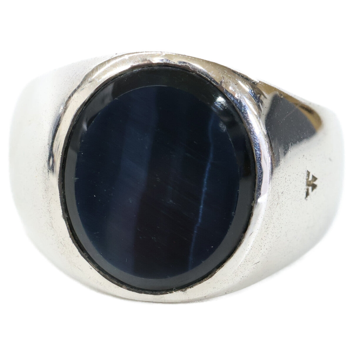 TOMWOOD 925 Silver Kay Ring Blue Hawk Eye Size JP 22