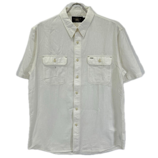 RRL Selvedge S/S Cotton Work Shirt White Size M