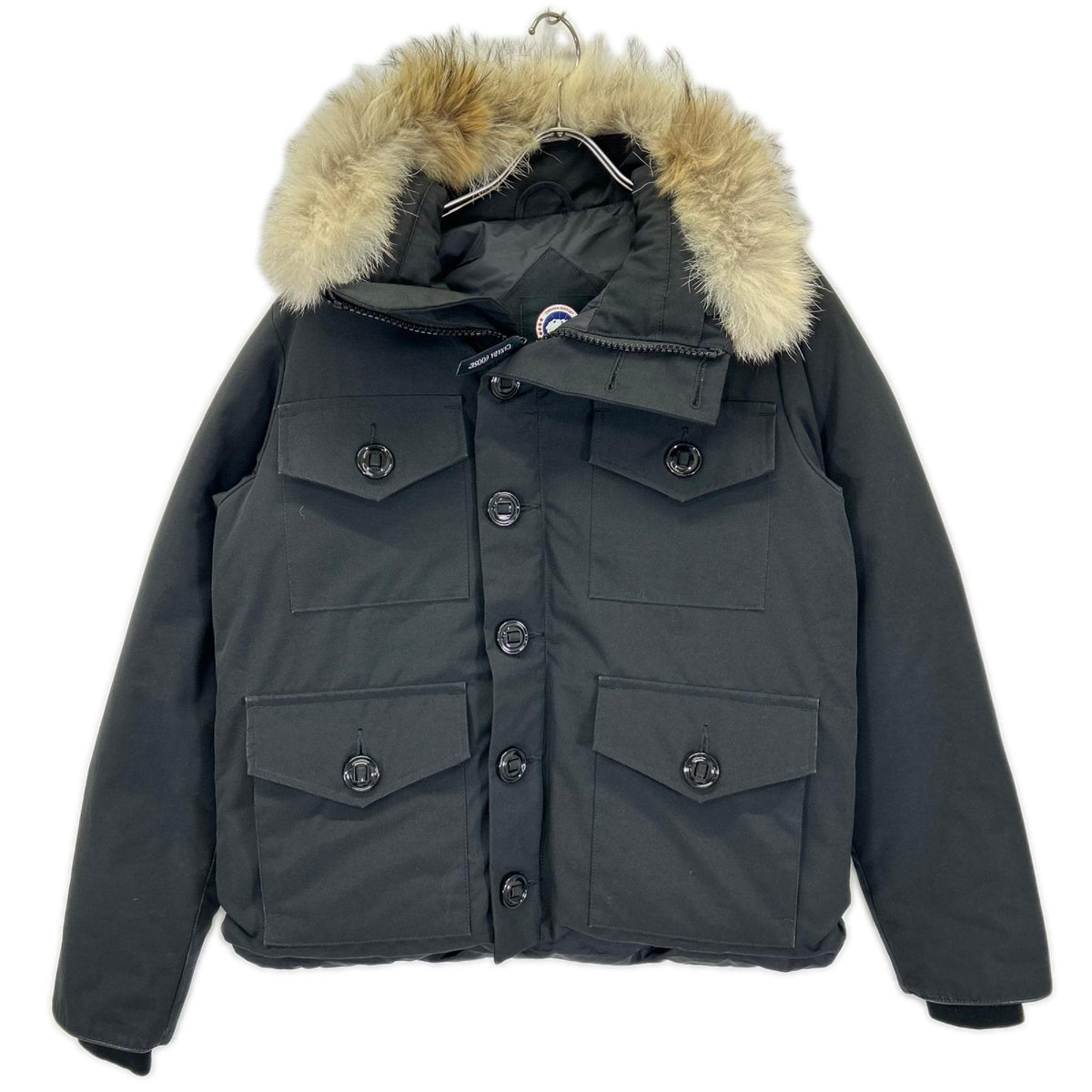 CANADA GOOSE Black Hamilton Coyote Fur Down Jacket Size M