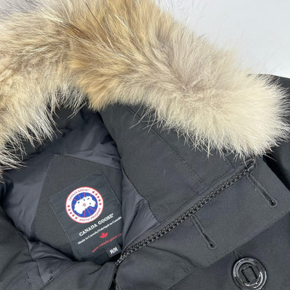 CANADA GOOSE Black Hamilton Coyote Fur Down Jacket Size M