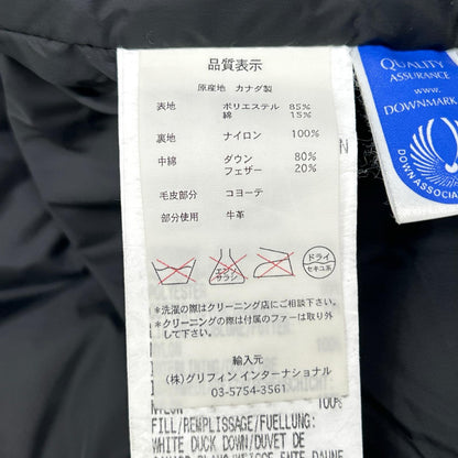 CANADA GOOSE Black Hamilton Coyote Fur Down Jacket Size M