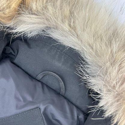 CANADA GOOSE Black Hamilton Coyote Fur Down Jacket Size M