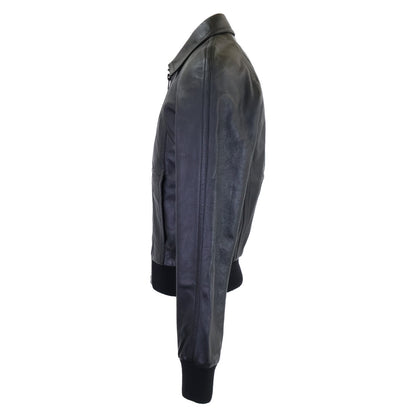 CELINE 2023 Hedi Slimane Lamb Leather Blouson Jacket Size 44