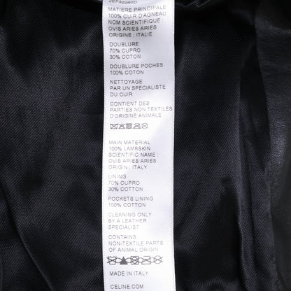 CELINE 2023 Hedi Slimane Lamb Leather Blouson Jacket Size 44