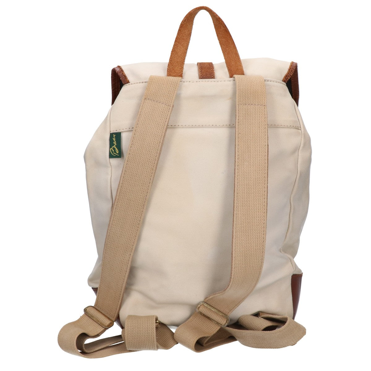 Brady Canvas Leather Backpack Ivory/Brown