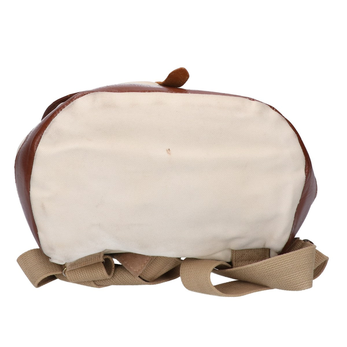 Brady Canvas Leather Backpack Ivory/Brown
