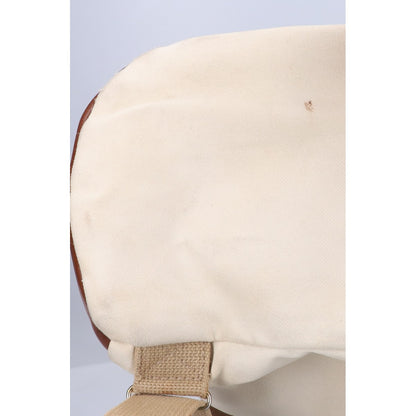 Brady Canvas Leather Backpack Ivory/Brown