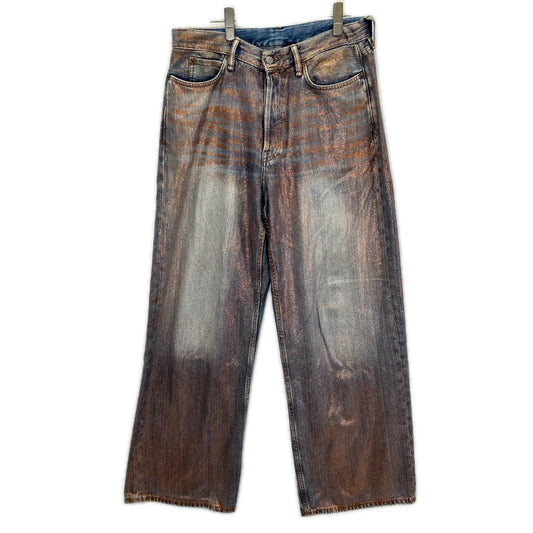 ACNE STUDIOS 26SS Glitter 5-Pocket Wide Jeans Blue Size M