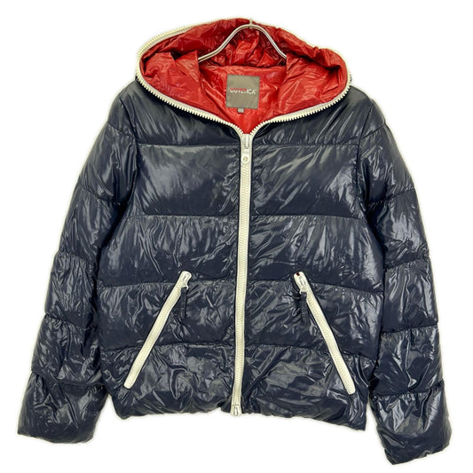 DIONISIO by Duvetica Nylon Down Jacket Navy/Red