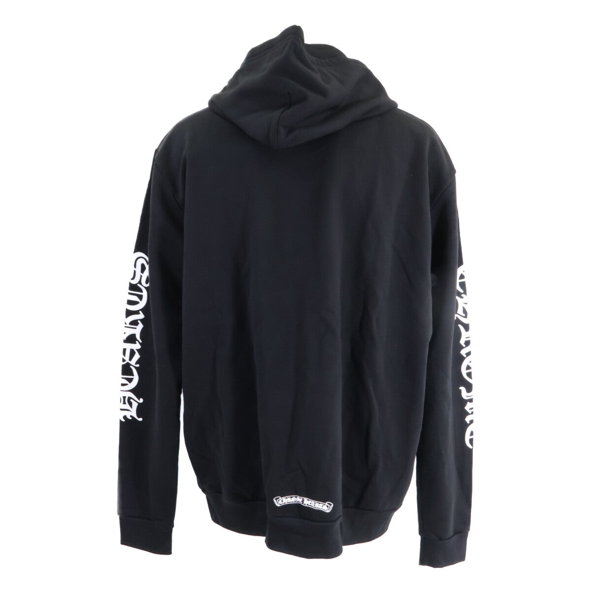Chrome hearts Vertical Logo Zip Up Hoodie Black Size L