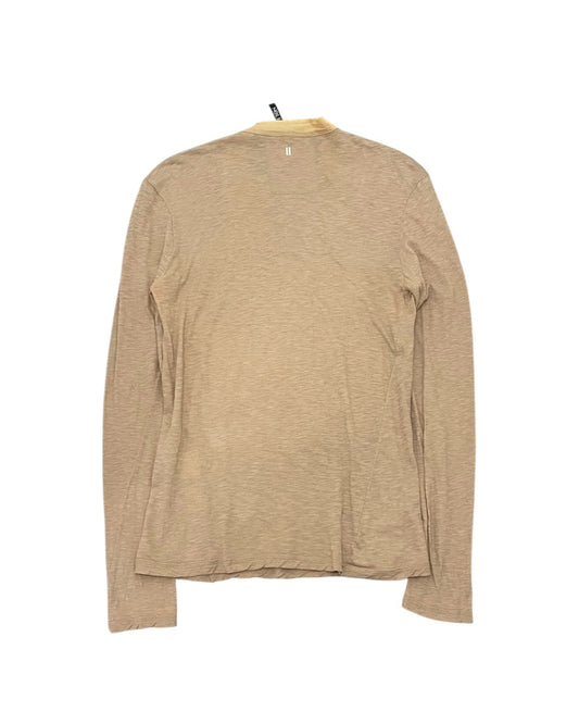 Neil Barrett Pleated Tuxedo Bib Shirt Beige