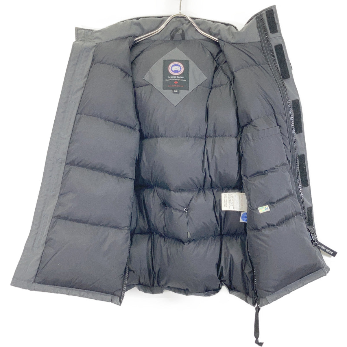 CANADA GOOSE Kamloops Hooded Down Jacket Graphite Size S/P