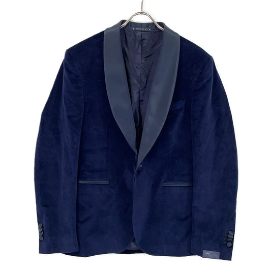 BAGNOLI Navy Satin Velour Side Vent Blazer Size 50