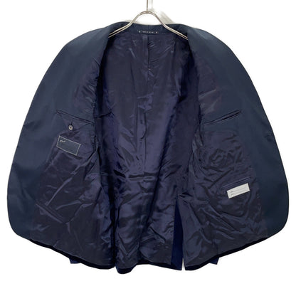 BAGNOLI Navy Satin Velour Side Vent Blazer Size 50