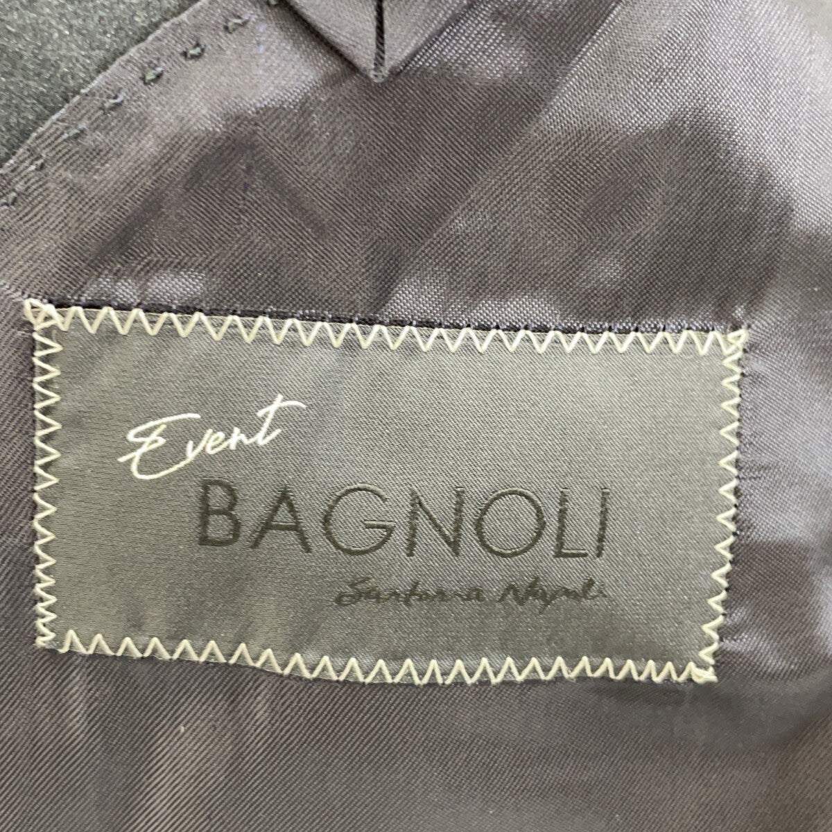 BAGNOLI Navy Satin Velour Side Vent Blazer Size 50