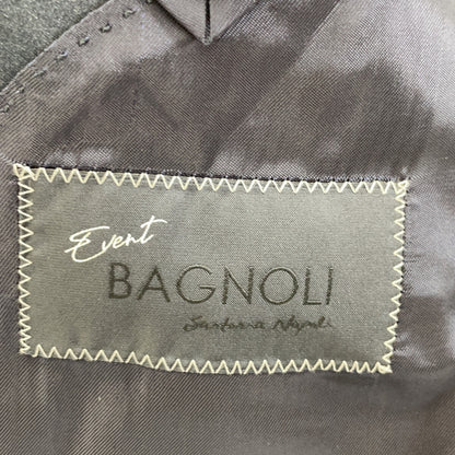 BAGNOLI Navy Satin Velour Side Vent Blazer Size 50