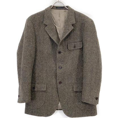 ZERBINO Khaki Wool Tweed 3B Jacket