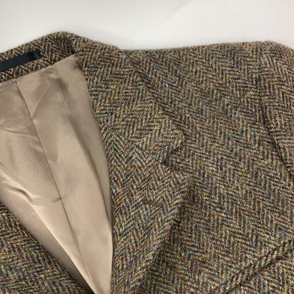 ZERBINO Khaki Wool Tweed 3B Jacket