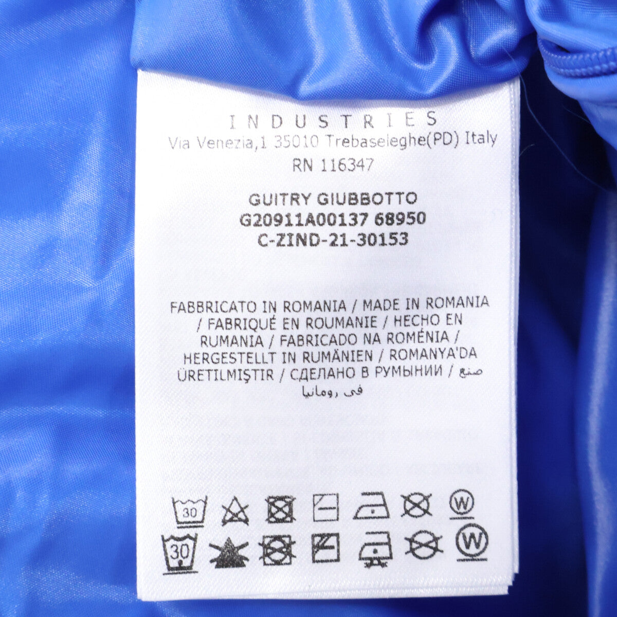 MONCLER GUITRY Down Jacket Blue Size 0