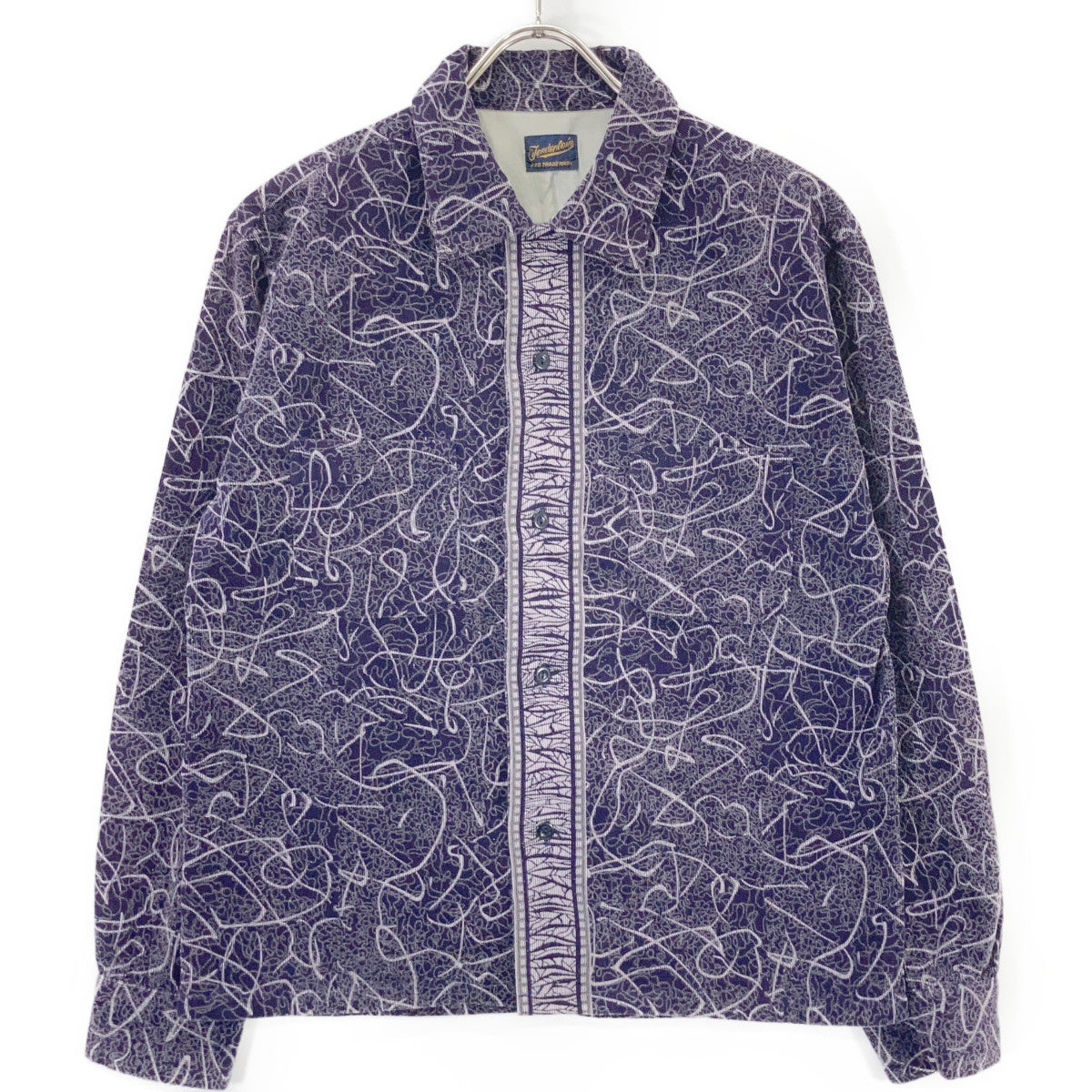 TENDERLOIN Purple Corduroy Patterned Sleeve Shirt Size XS