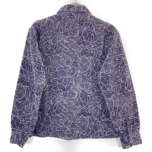 TENDERLOIN Purple Corduroy Patterned Sleeve Shirt Size XS