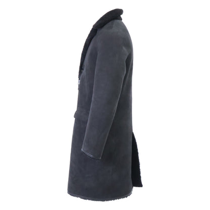 MANZONI Shearling Lamb Coat Black Size 44