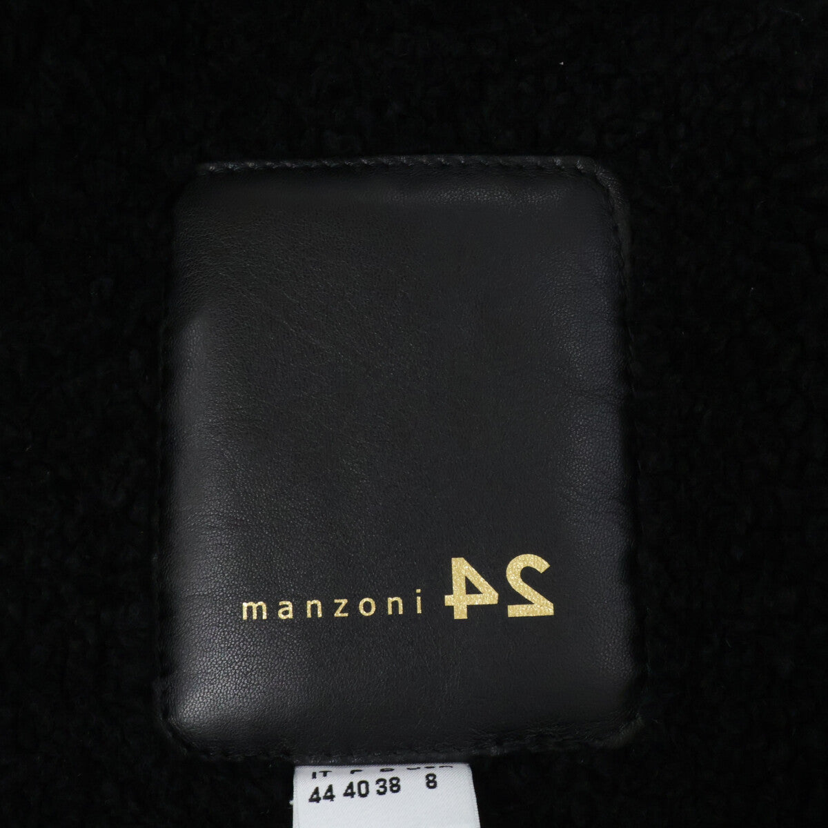 MANZONI Shearling Lamb Coat Black Size 44