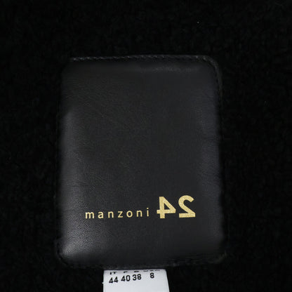 MANZONI Shearling Lamb Coat Black Size 44