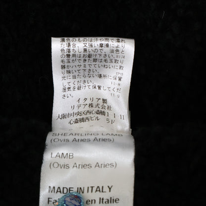 MANZONI Shearling Lamb Coat Black Size 44
