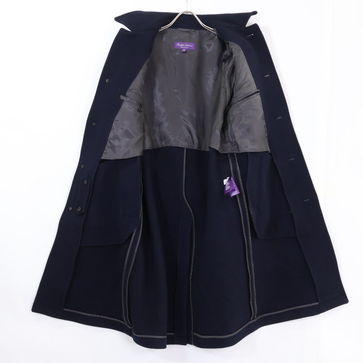 RalphLauren PURPLE LABEL Cashmere Wool Coat Navy Size 36