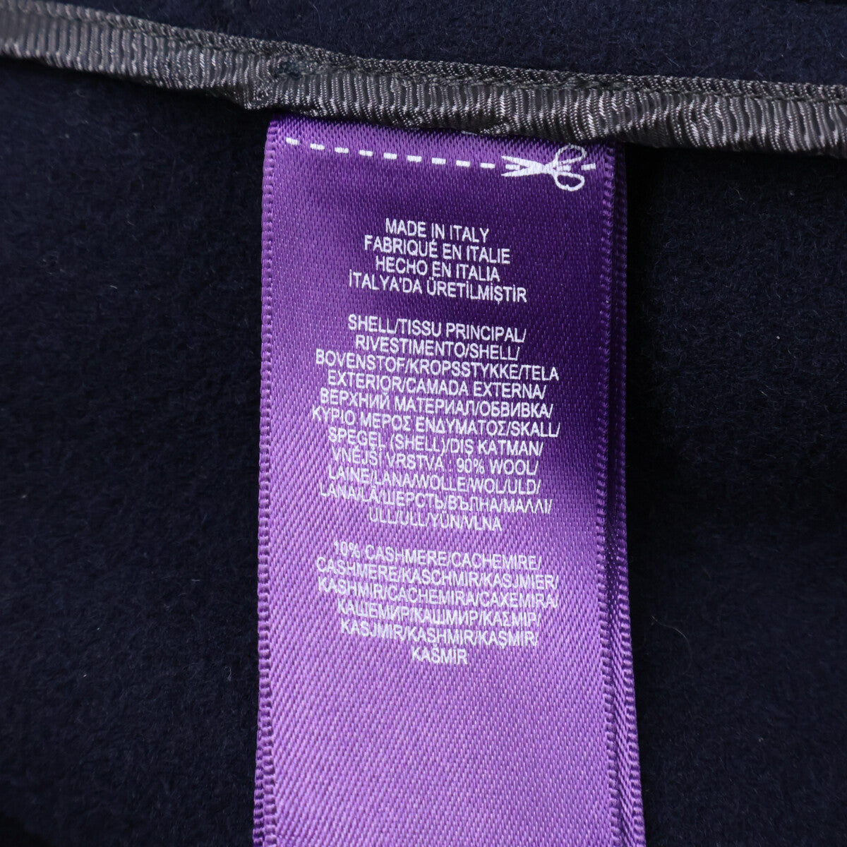 RalphLauren PURPLE LABEL Cashmere Wool Coat Navy Size 36