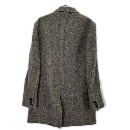 COATS MILANO Gray Wool Herringbone Chester Coat Size 50