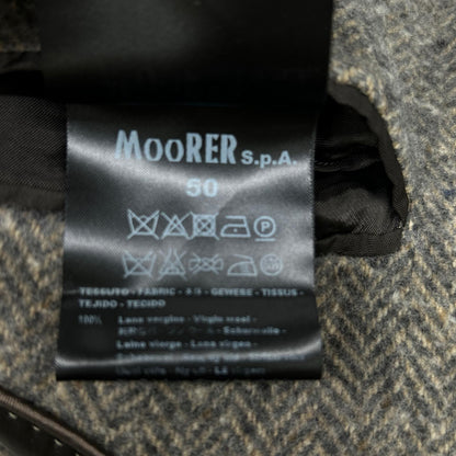 COATS MILANO Gray Wool Herringbone Chester Coat Size 50
