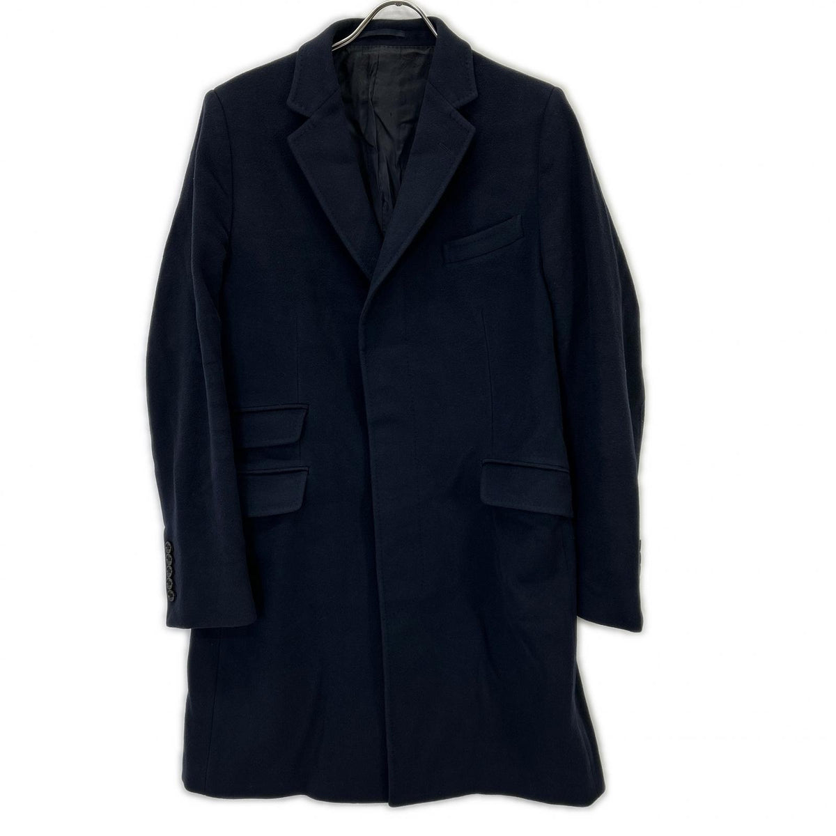 GUCCI 397U82 482PF0 Wool Overcoat Navy Coat Size 48C