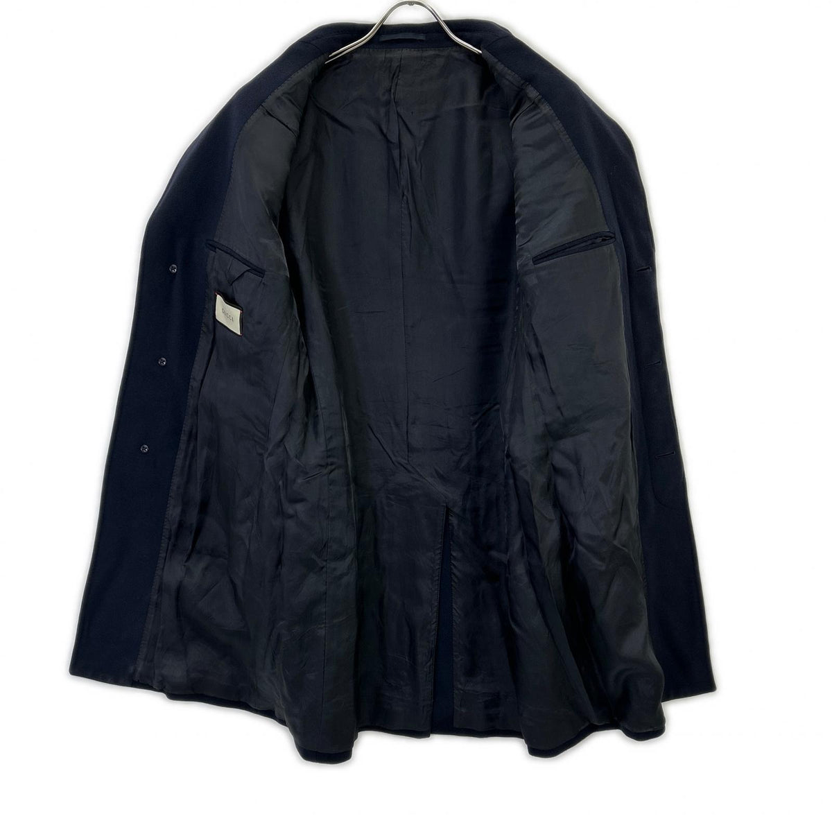 GUCCI 397U82 482PF0 Wool Overcoat Navy Coat Size 48C
