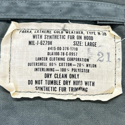 U.S.ARMY Khaki N-3B Flight Jacket Size L