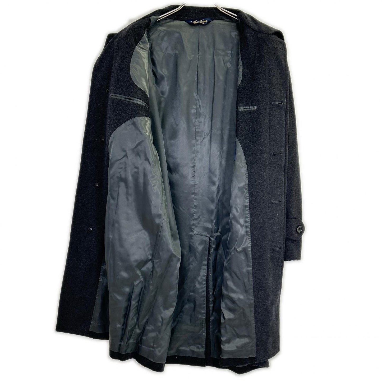 BrooksBrothers Gray Cashmere Bal Collar Coat Size 38