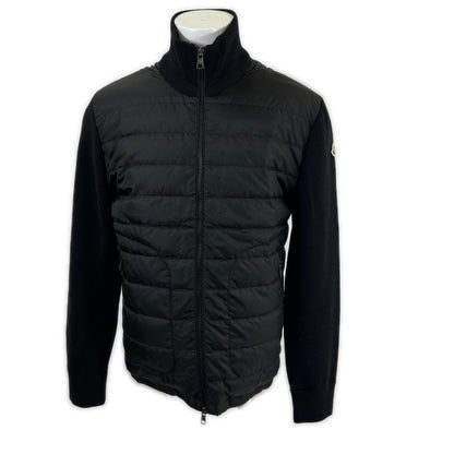 MONCLER 2025 CARDIGAN TRICOT Knit/Nylon Jacket Black Size L