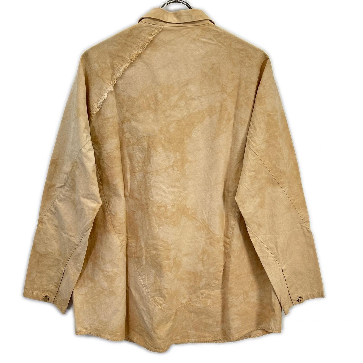 POMPEII Beige Long Sleeve Flannel Shirt Size S
