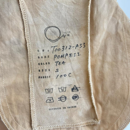 POMPEII Beige Long Sleeve Flannel Shirt Size S